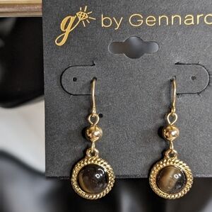 G‎ by Gennaro Gold Tone Dangle Earrings